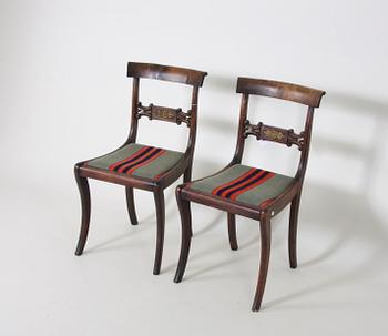 STOLAR, ett par, senempire, 1800-talets första hälft.