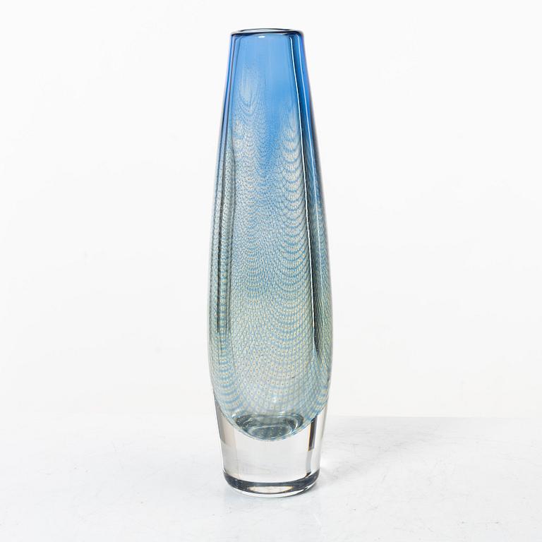 Sven Palmqvist, a "Kraka" glass vase, Orrefors, signed.