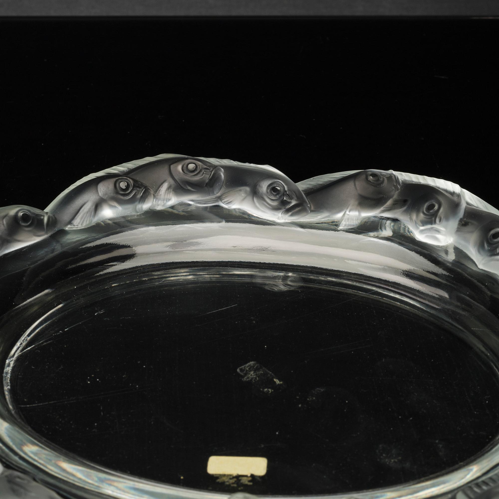 2 pcs of glass dish, Lalique,