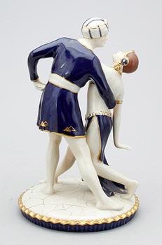 FIGURIN, porslin, forna Tjeckoslovakien, 1900-talets första hälft.