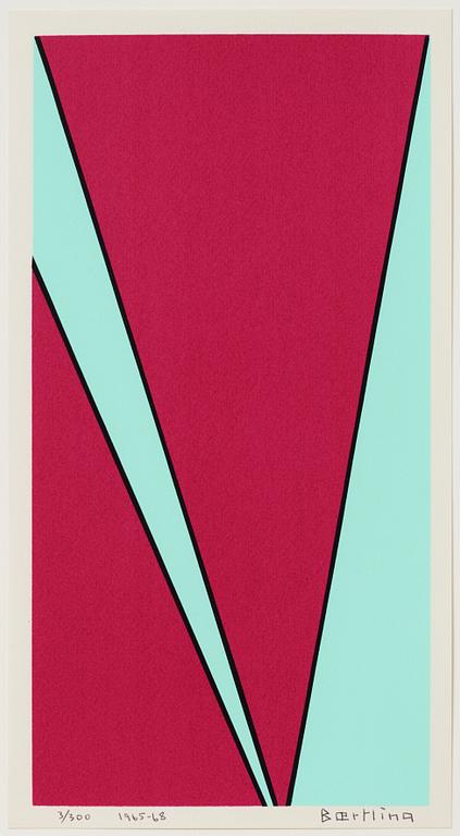 Olle Baertling, silkscreen in colours, 1965-68, signed 3/300.