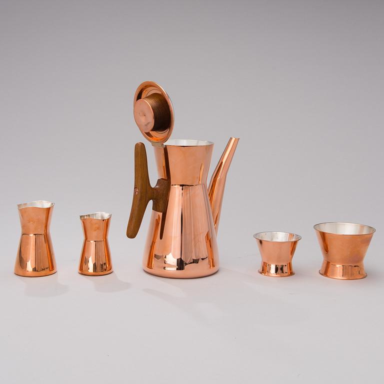 TAPIO WIRKKALA, KAFFESERVIS, 6 DELAR. Kultakeskus. 1980-tal.