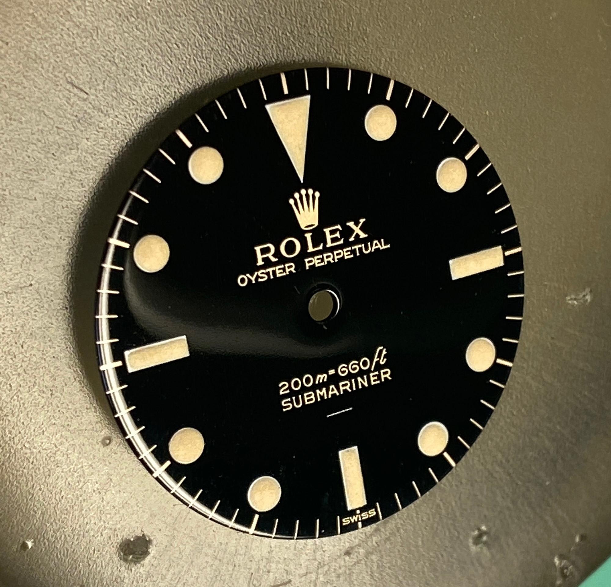 Rolex, Submariner, "Underline, Gilt, Swiss only, Pointed crown guards", "Provenance Rodriquez Messina", ca 1963.