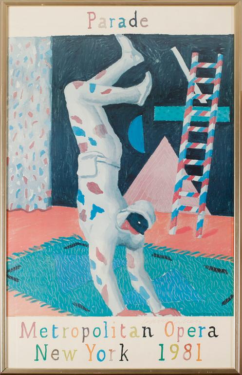 DAVID HOCKNEY, after,  Exhibition poster from Metropolitan Opera, 1981.