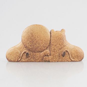 Lisa Larson, figurin, stengods, "Lejonpar", ur serien serien "Noaks Ark", Gustavsbergs Studio.