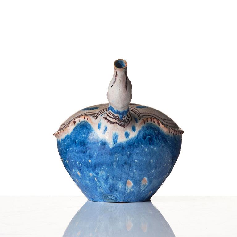 Guido Gambone, a glazed ceramic sculpture/pitcher, Italy 1950-60s.