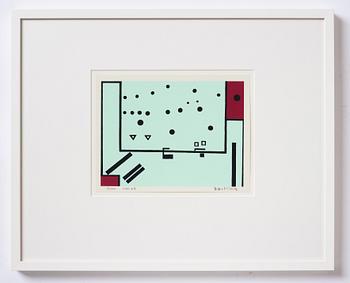 Olle Baertling, silkscreen in colours, 1951-68, signed 3/300.