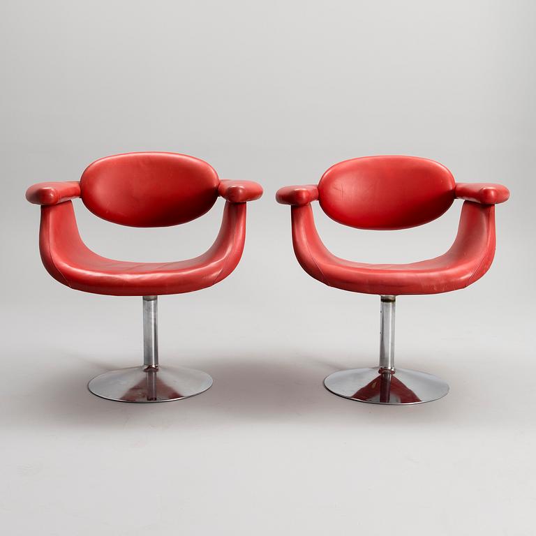 A PAIR OF ARMCHAIRS. "Captain's chair". Asko 1960s.