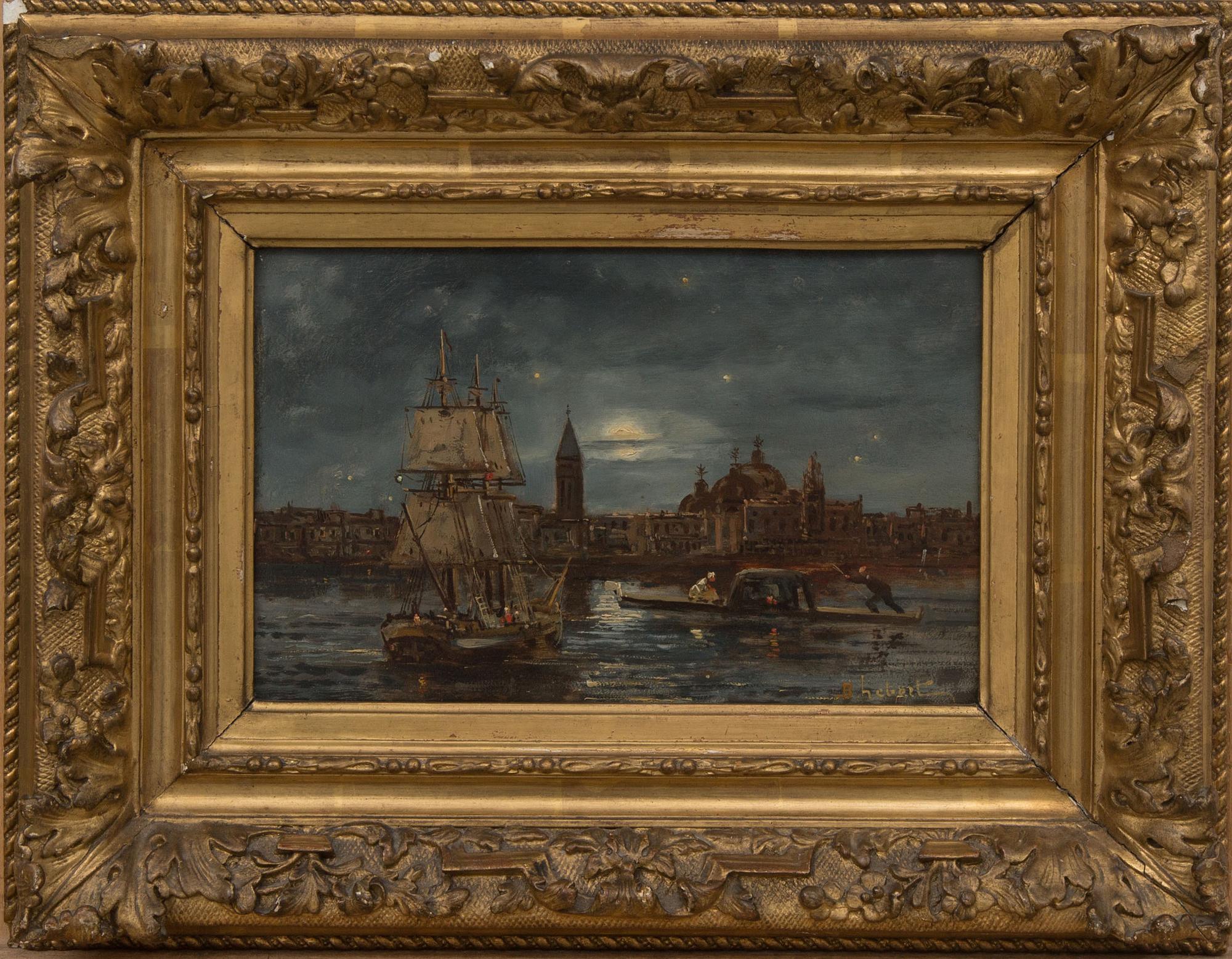 OKÄND KONSTNÄR, olja på pannå. Signerad.