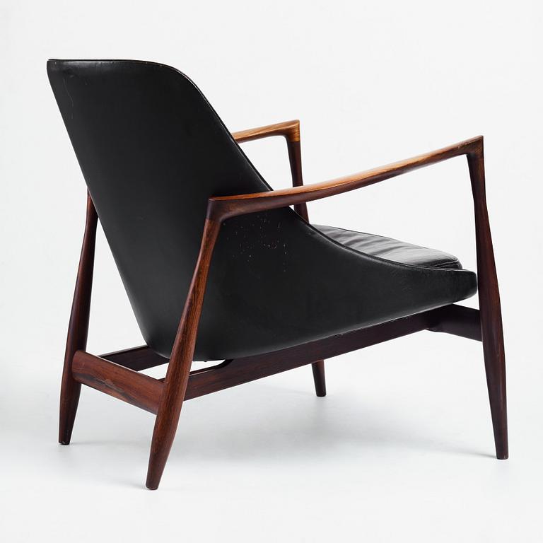Ib Kofod-Larsen, a palisander "Elisabeth", easy chair, model "U 65", Christensen & Larsen, Copenhagen, Denmark, 1950-60's.