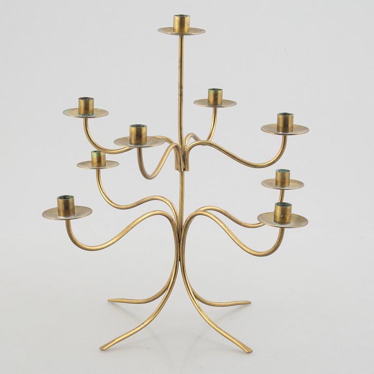 Josef Frank, a model 2454 brass candelabra, Firma Svenskt Tenn.