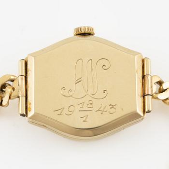 Omega, wristwatch, 14K gold, bracelet in 18K gold, 21 mm.