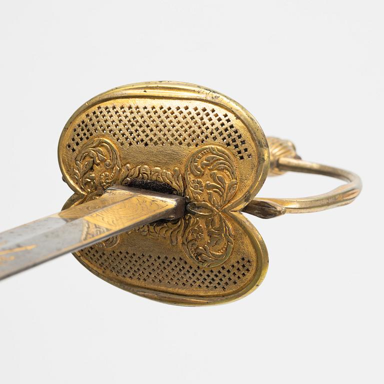 A Swedish infantry officers's small sword from around the year 1800.