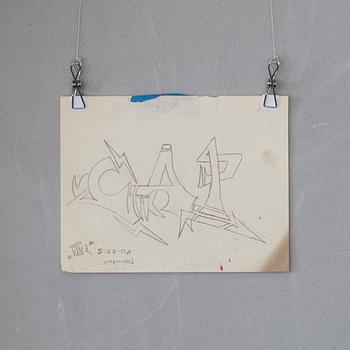 "CAP", ROBERT KARDASH, stencil on paper, signed and dated 2007.05.22.