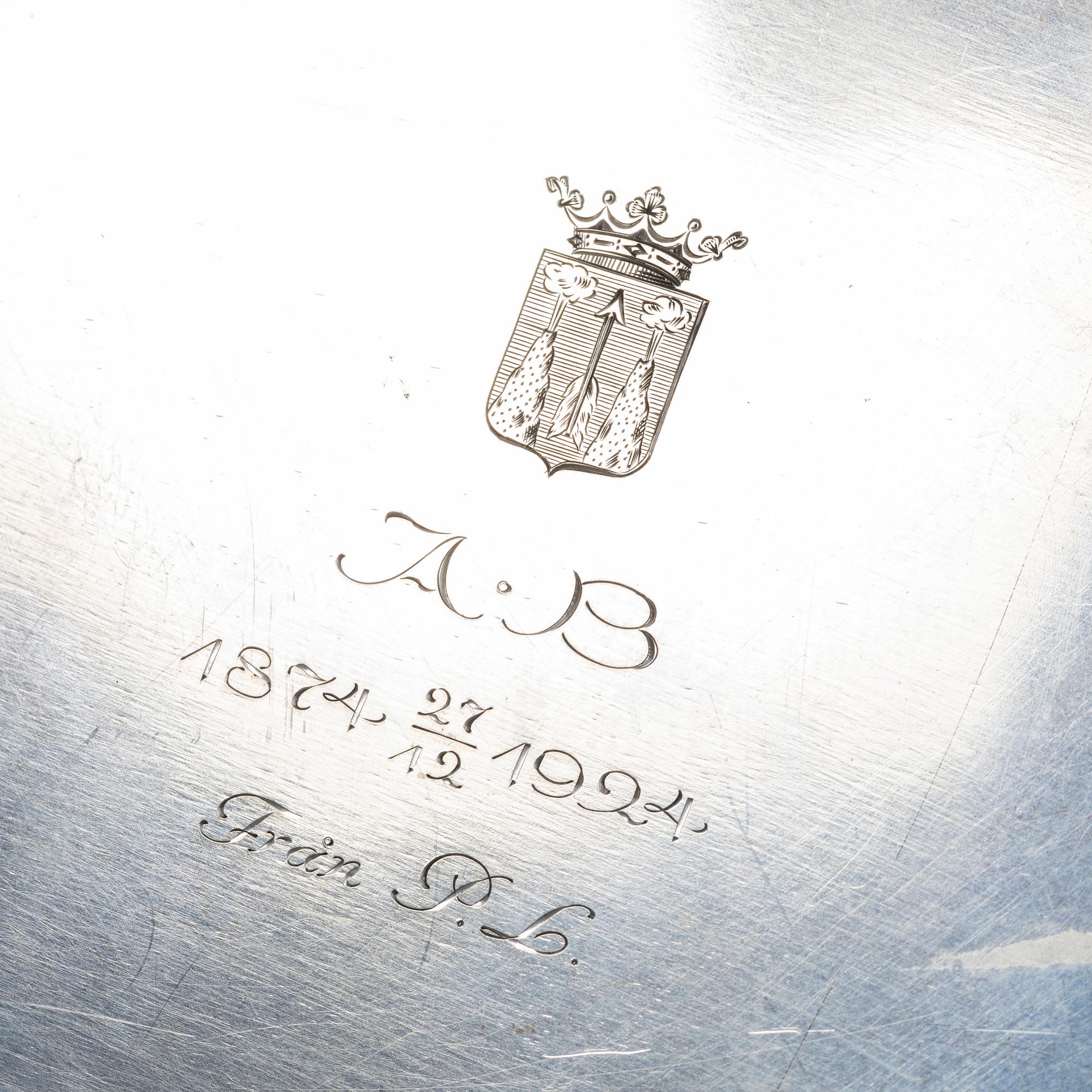 C.G. Hallberg, Fat, silver, Stockholm 1924.