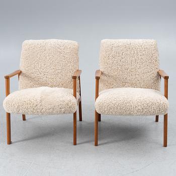 A pair of armchairs, mid-20th century.