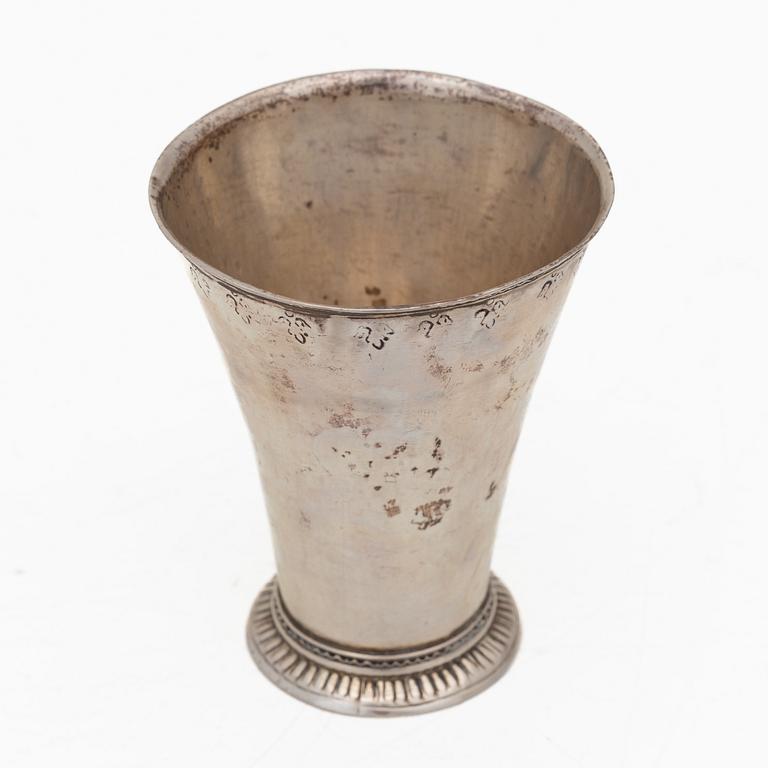 A Swedish silver beaker, mark of Mikael Hammarberg, Härnösand, 1766.