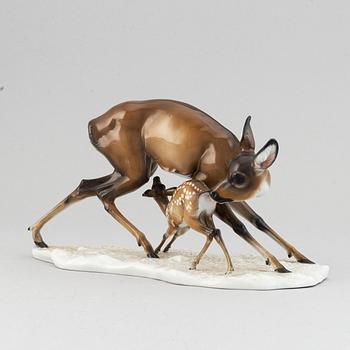 Figurin, porslin, Adolf Roehring för Rosenthal, Tyskland, 1950-tal.