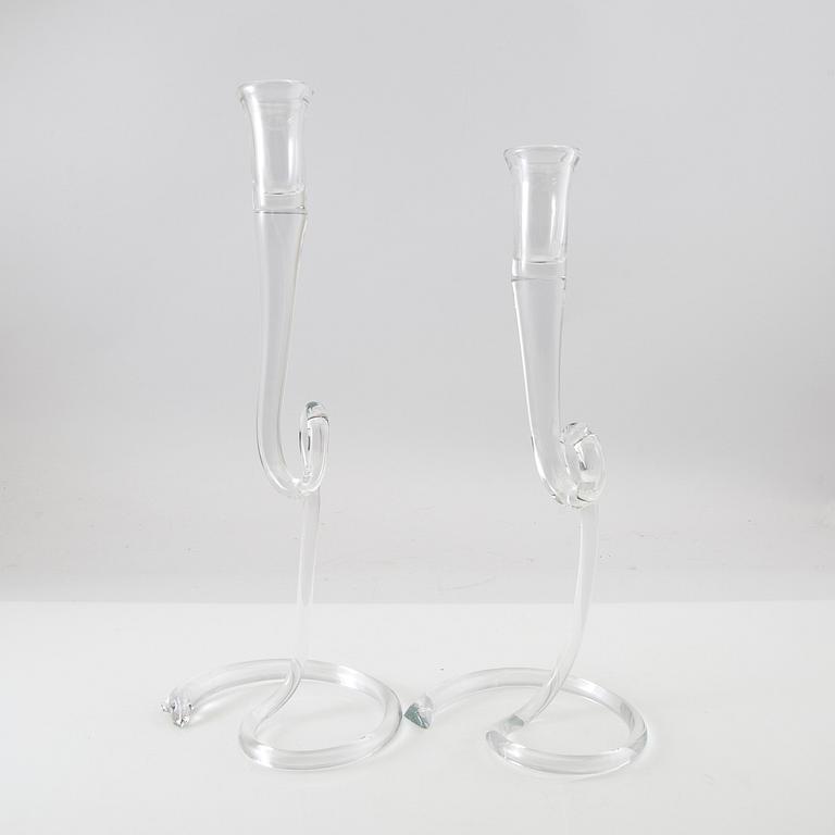 Lisa Hilland, Candleholders "Sprout" a pair, in collaboration with Reijmyre Glassworks.