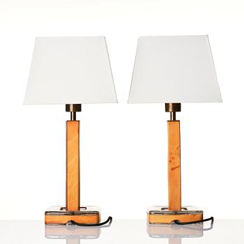 Uno Westerberg, a pair of table lamps, model '15773', Arvid Böhlmarks Lampfabrik, Sweden, 1960s.