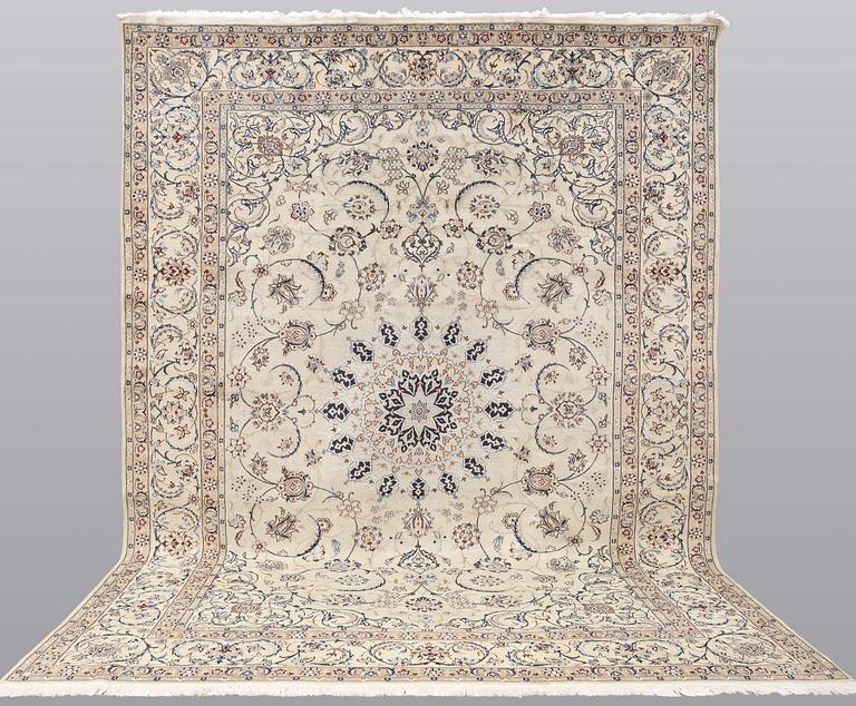 Rug, Nain part silk, so-called 9LAA, approximately 388 x 286 cm.
