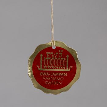 AN EWÅ TABLE LAMP, from the second half of the 20th century.