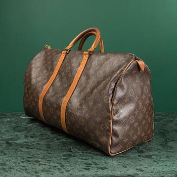 VÄSKA, Louis Vuitton, keepall 50.