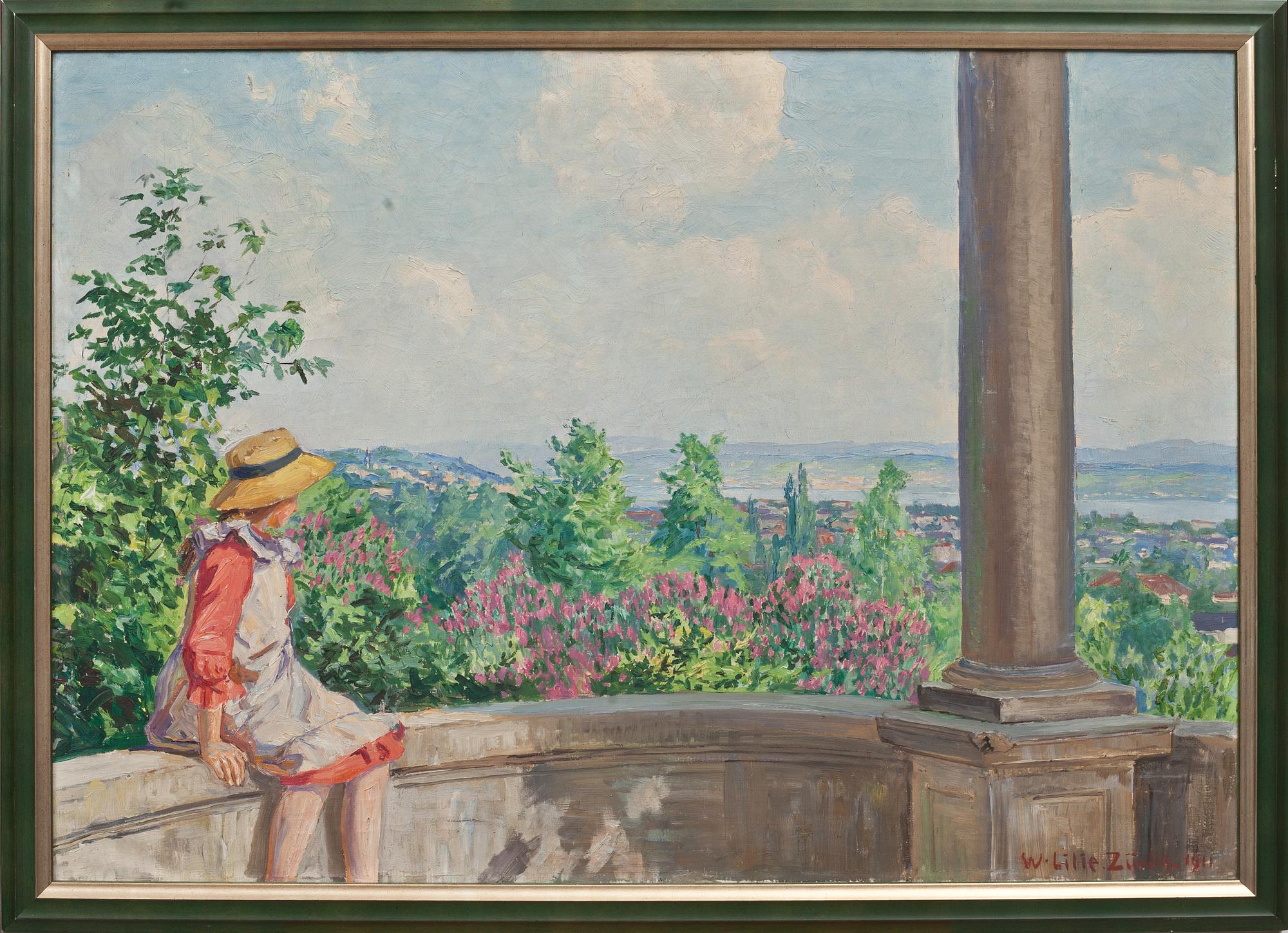 WALTER LILIE, olja på duk. Signerad och daterad 1911.