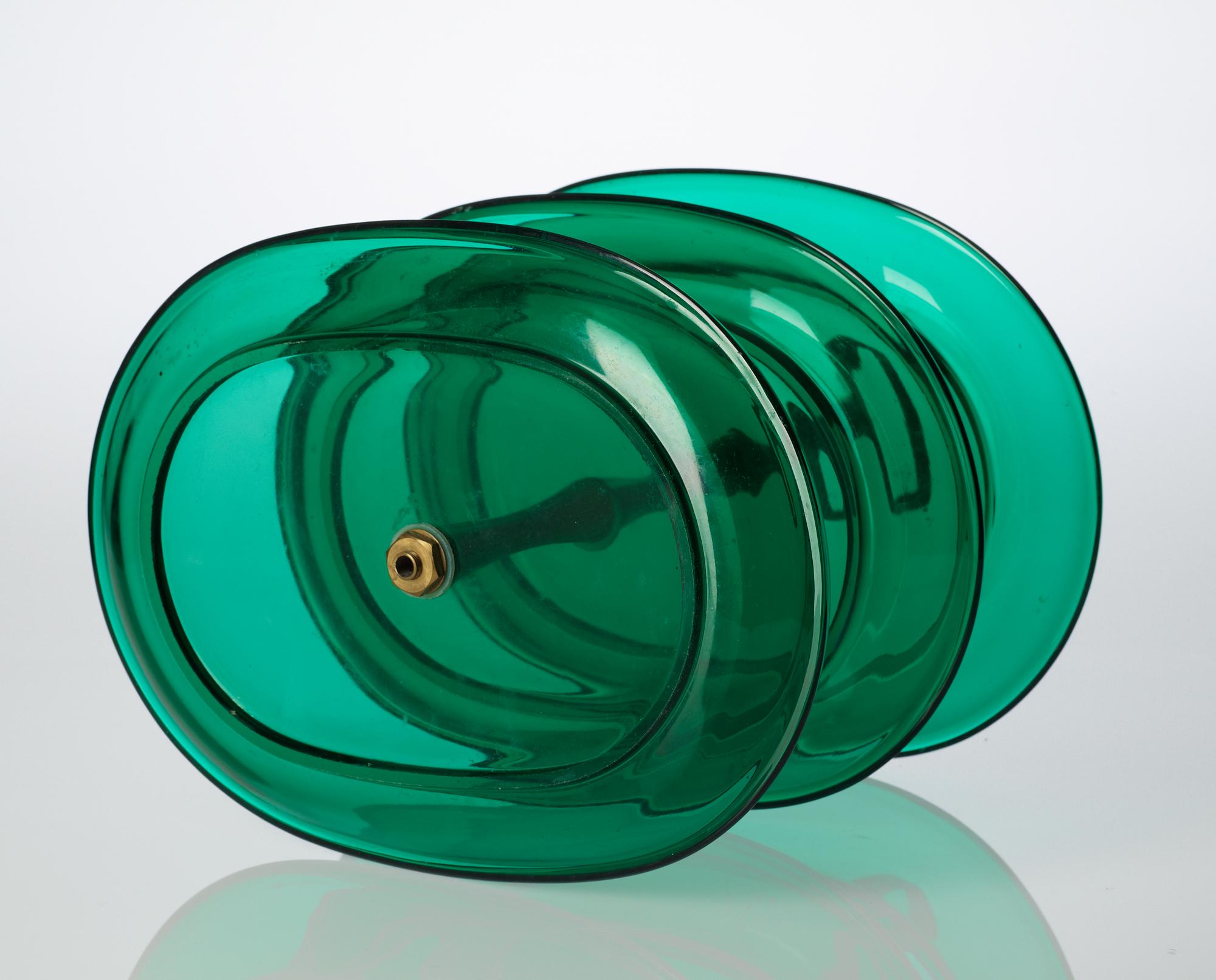 A Josef Frank green glass etagère, Svenskt Tenn.