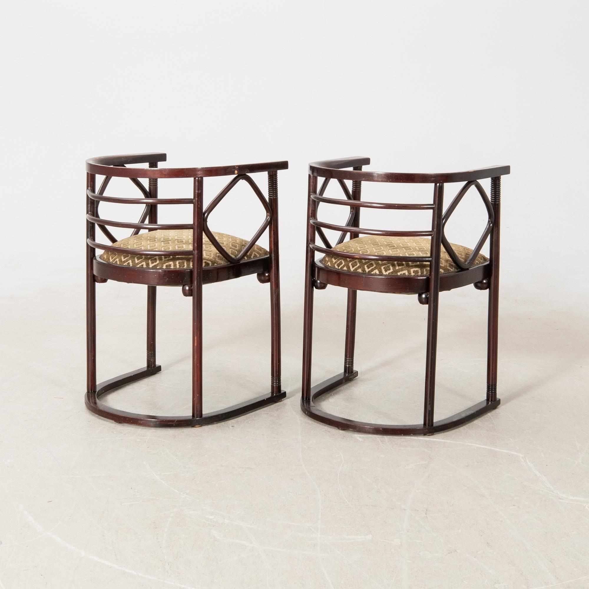 Karmstolar, ett par, Art Deco 1900-talets första hälft.