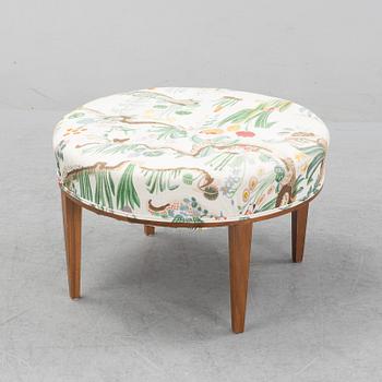 A model 647 stool by Josef Frank for Firma Svenskt Tenn, designed 1936.