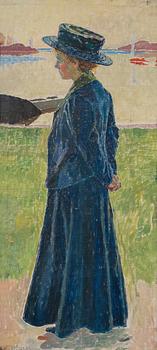 893. Carl Wilhelmson, "Flicka i blå hatt".