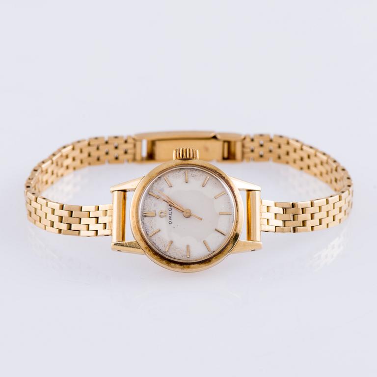 ARMBANDSUR, dam, Omega, guld. 1950-tal. Vikt tot. 29 g.