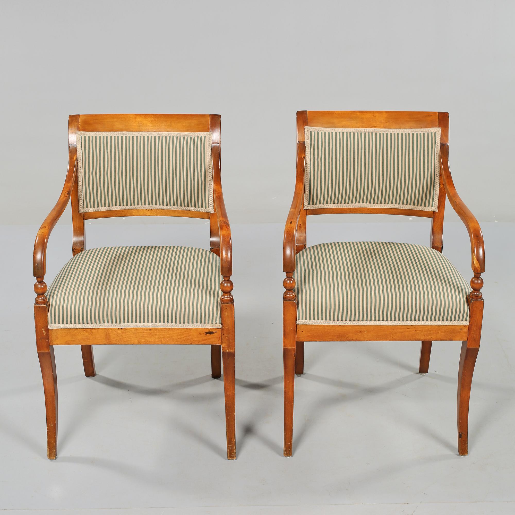 KARMSTOLAR, ett par, Karl Johan, 1800-talets första hälft.