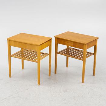 A pair of bedside tables, mid 20th Century.