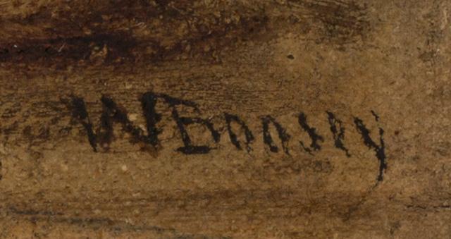OKÄND KONSTNÄR, olja på duk, signerad W.Boosey 1800-tal.