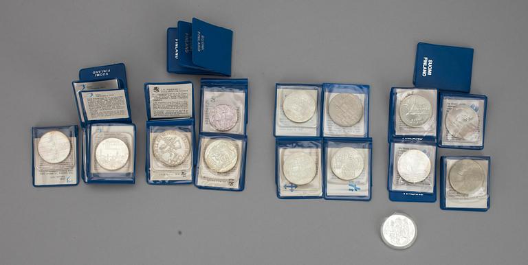 JUBILEUMSMYNT, 23 st, silver, Finland 1900-talets slut. Tot. vikt ca 500 g.