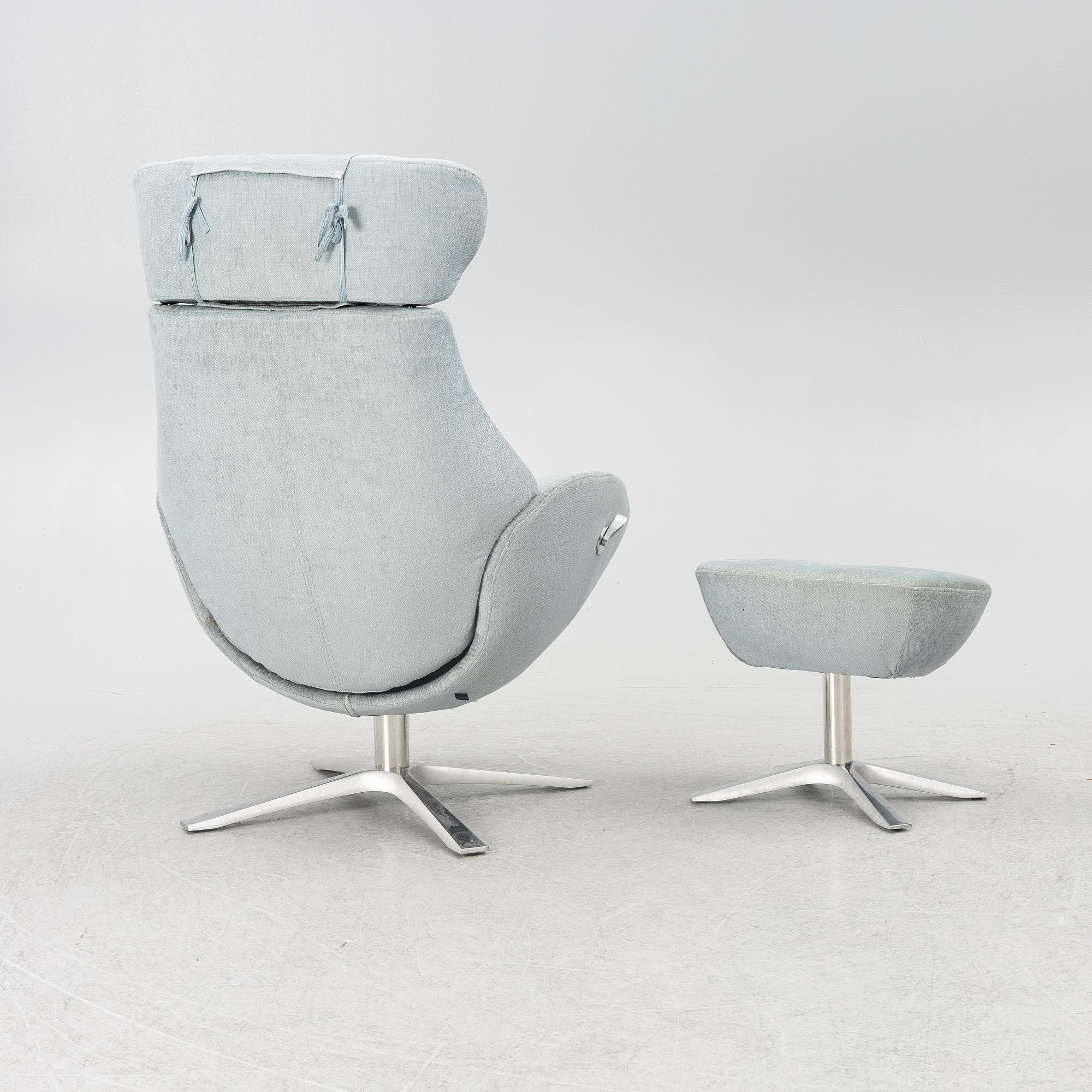 Jahn Aaamod, fåtölj med fotpall, Globe, Conform.