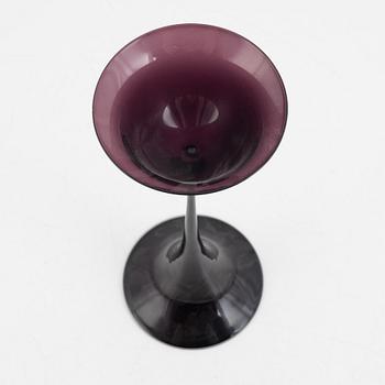 Nils Landberg, a glass goblet, Orrefors 1957.