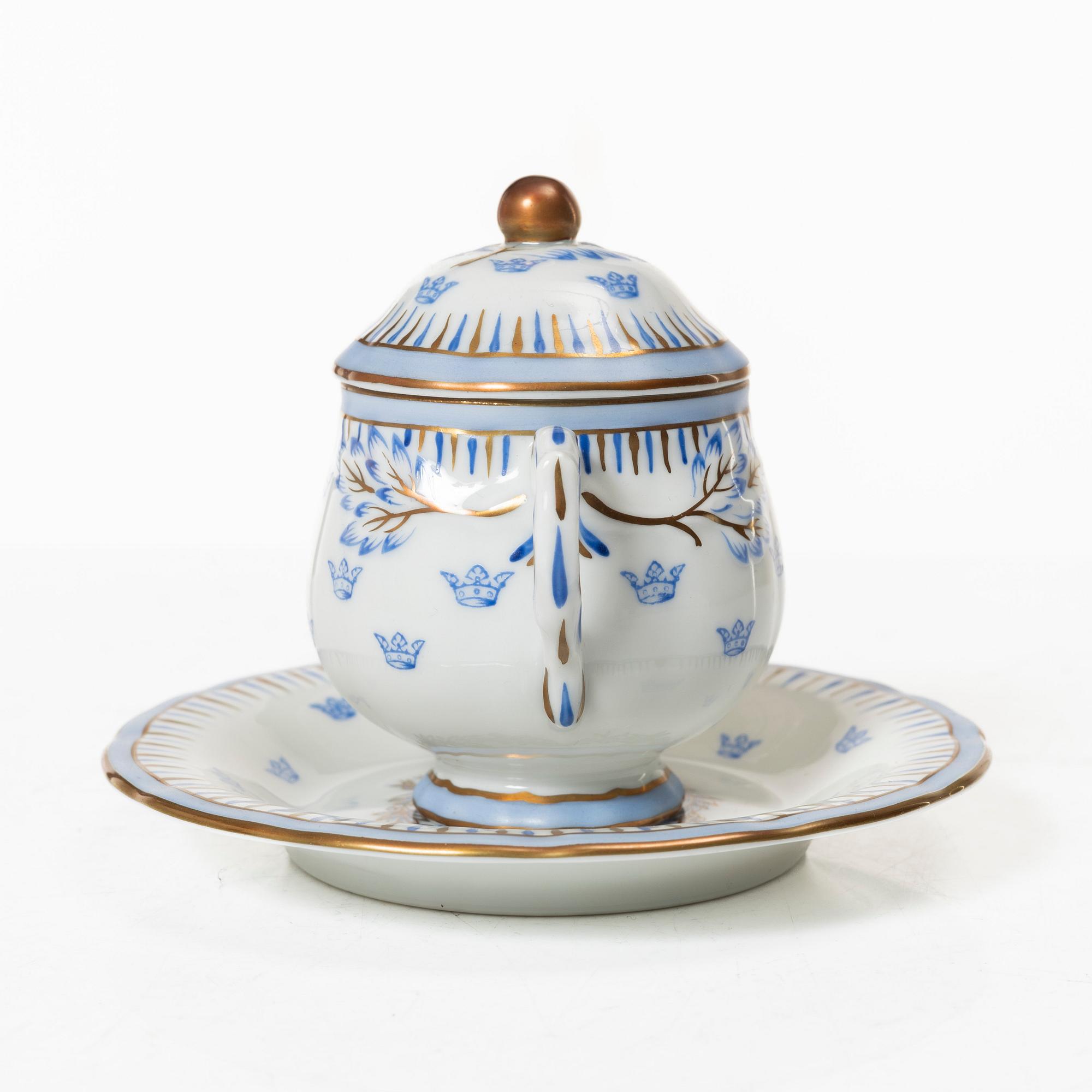 Rörstrand, cremekoppar med fat, 12 st.