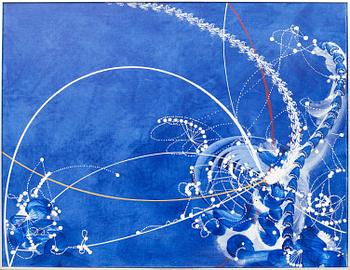 Carl Fredrik Reuterswärd, "Tango for archangels Galaxies & Lazy lasers (study)".