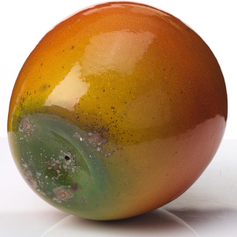 Hans Hedberg, a faience sculpture of an apple, Biot, France.
