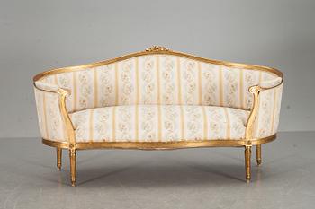 SOFFA, sk badkarsmodell, gustaviansk stil, omkring 1900.