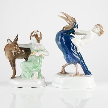 Figuriner, 2 st, porslin, Rosenthal, Tyskland.