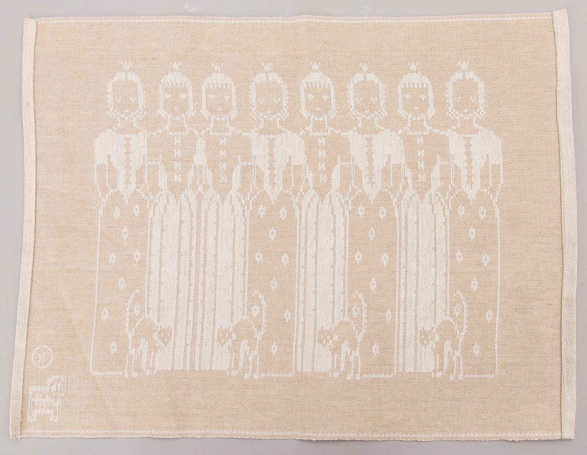 DORA JUNG, bordstabletter 4 st, signering Dora Jung samt märkt TL, Tampella.