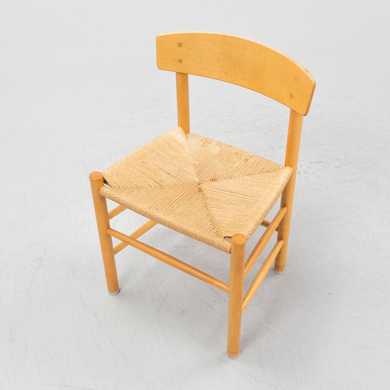 Børge Mogensen, chairs 4 pcs, model "J39", FDB Møbler, Denmark, second half of the 20th century.