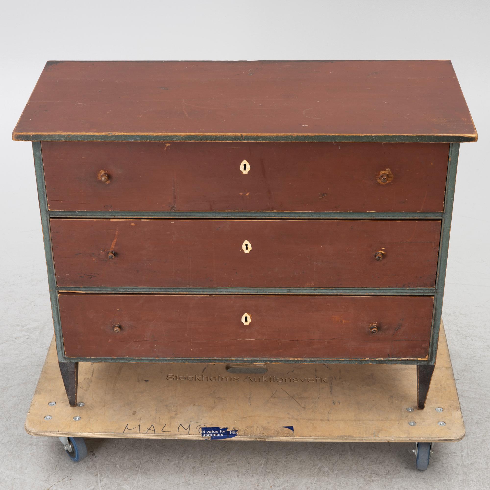 19th century Folk art chest of drawers.