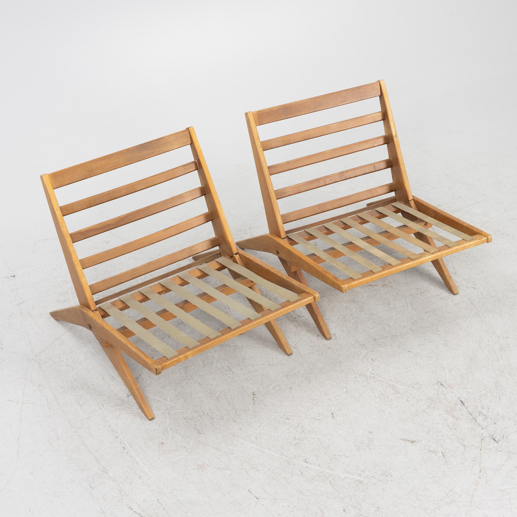 Gillis Lundgren, armchairs, "Bumerang", Ikea, 1950s/60s.