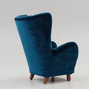 A Danish upholstered easy chair, possibly by Mogens Lassen, 1940's-50's.