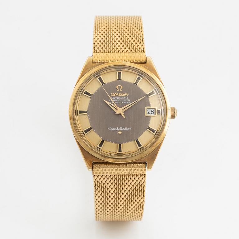 Omega, Constellation, "Tuxedo Pie-Pan Dial", wristwatch, 34 mm.